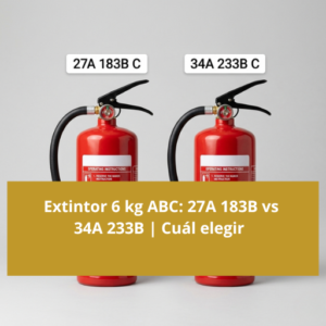 Extintor 6 kg ABC 27A 183B vs 34A 233B