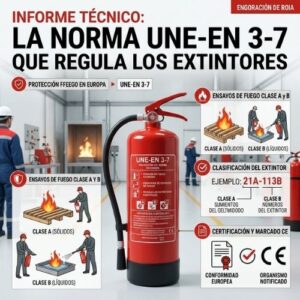 UNE-EN 3-7: La norma que regula los extintores portátiles