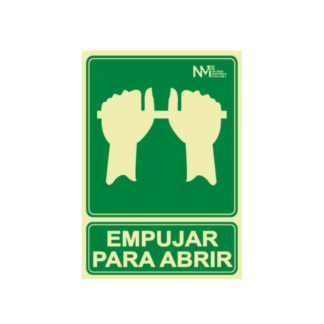 Señal empujar para abrir